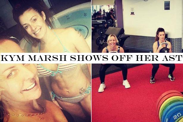 Kym Marsh shows off her astonishing figure in bikini as she relaxes on spa day