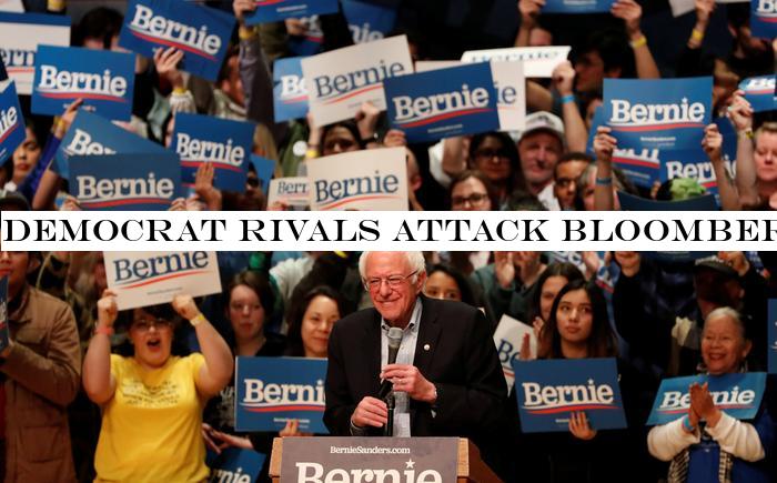 Democrat rivals attack Bloomberg as he makes gains