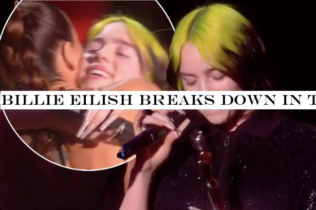 Billie Eilish breaks down in tears at BRITs after saying she 'feels hated'