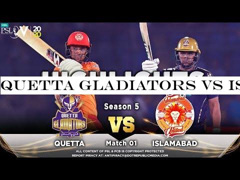 Quetta Gladiators vs Islamabad United | Full Match Highlights | Match 1 | 20 Feb 2020 | HBL PSL 2020