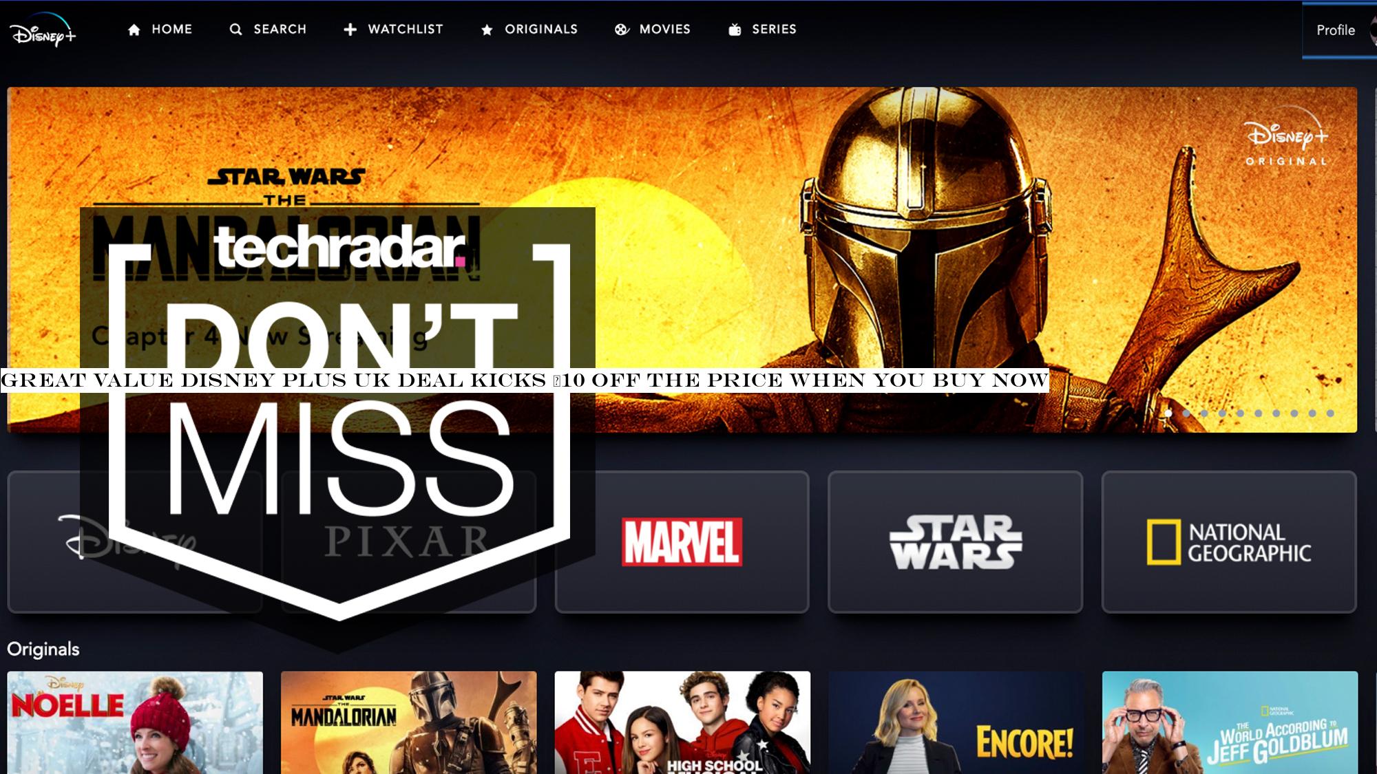 Great value Disney Plus UK deal kicks £10 off the price when you buy now