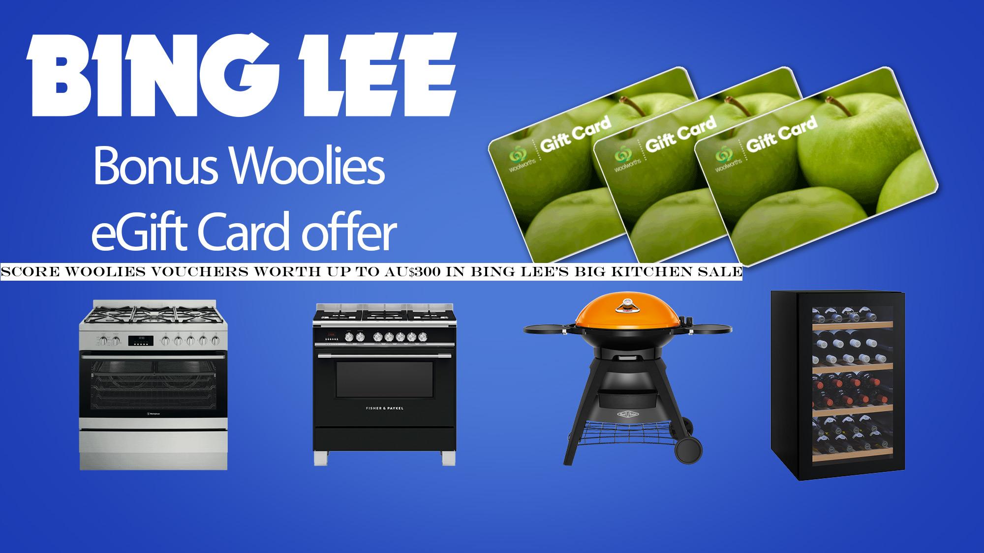 Score Woolies vouchers worth up to AU$300 in Bing Lee's big kitchen sale
