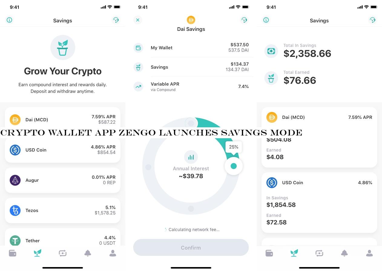 Crypto wallet app ZenGo launches savings mode