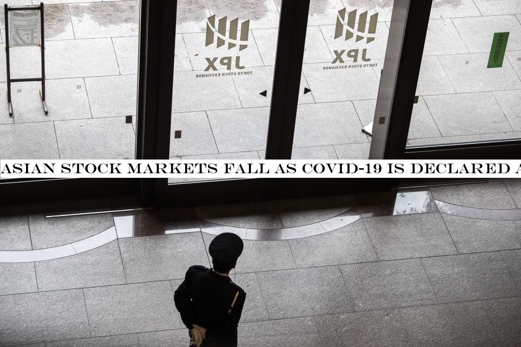 Asian stock markets fall as COVID-19 is declared a pandemic