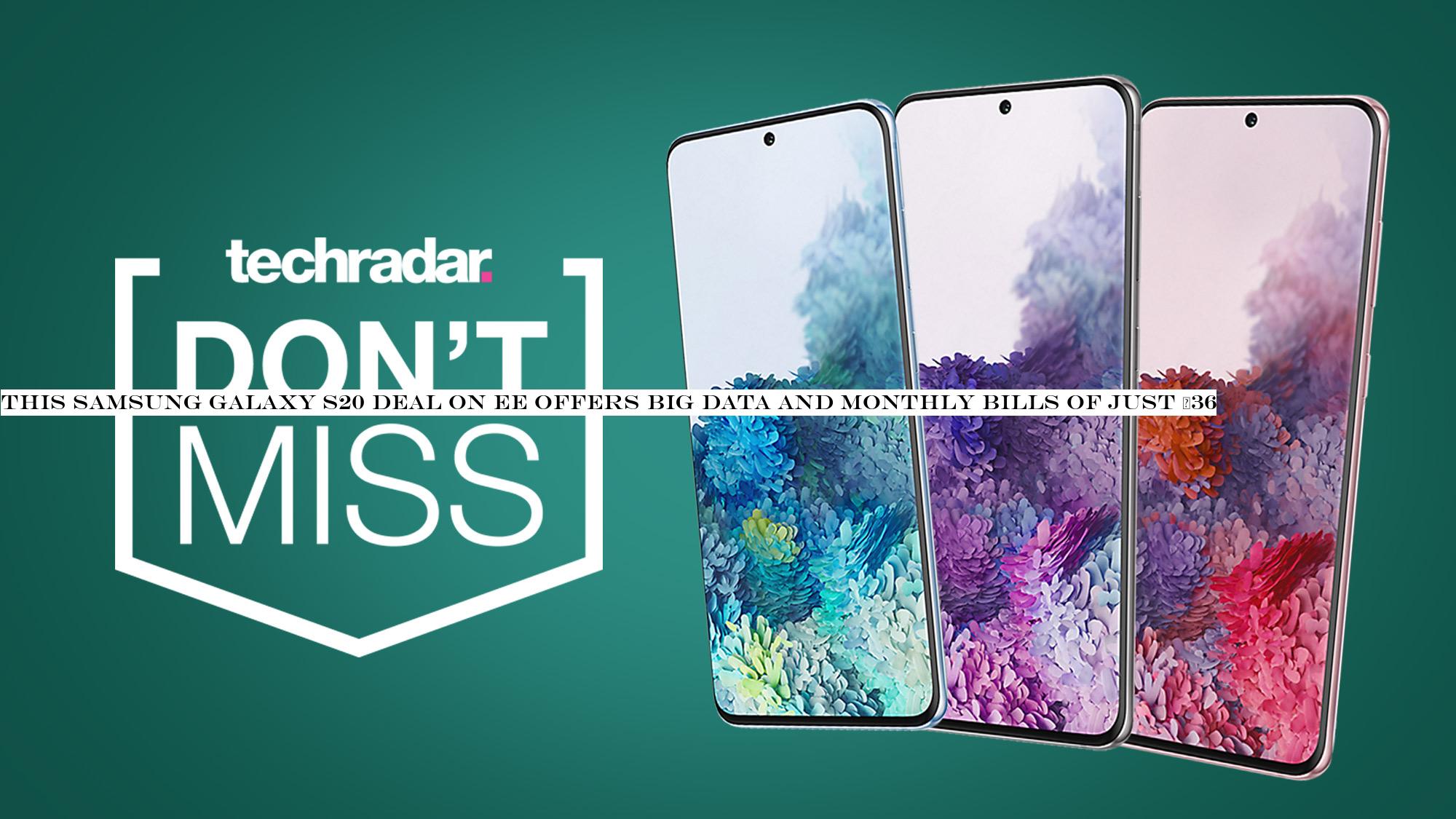 This Samsung Galaxy S20 deal on EE offers big data and monthly bills of just £36
