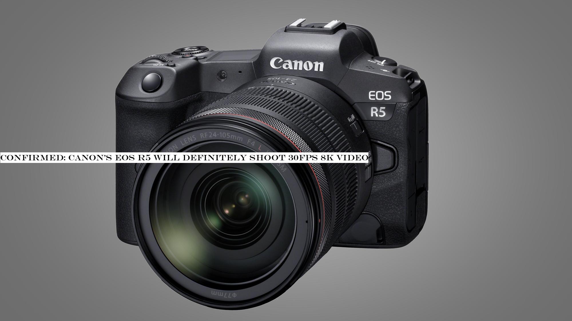 Confirmed: Canon's EOS R5 will definitely shoot 30fps 8K video