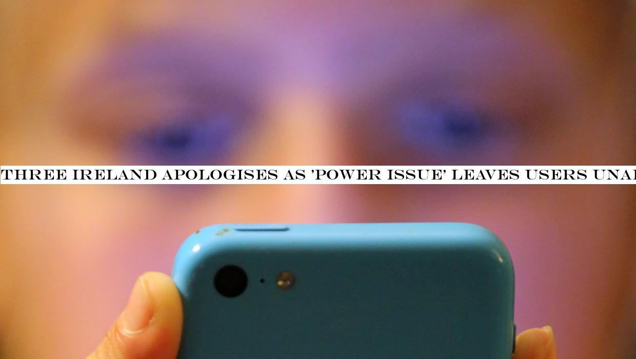 Three Ireland apologises as 'power issue' leaves users unable to make calls or use data