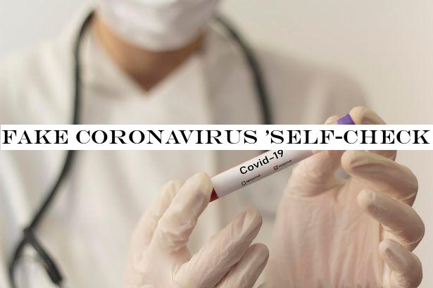 Fake coronavirus 'self-check test' is circulating - why you should avoid it