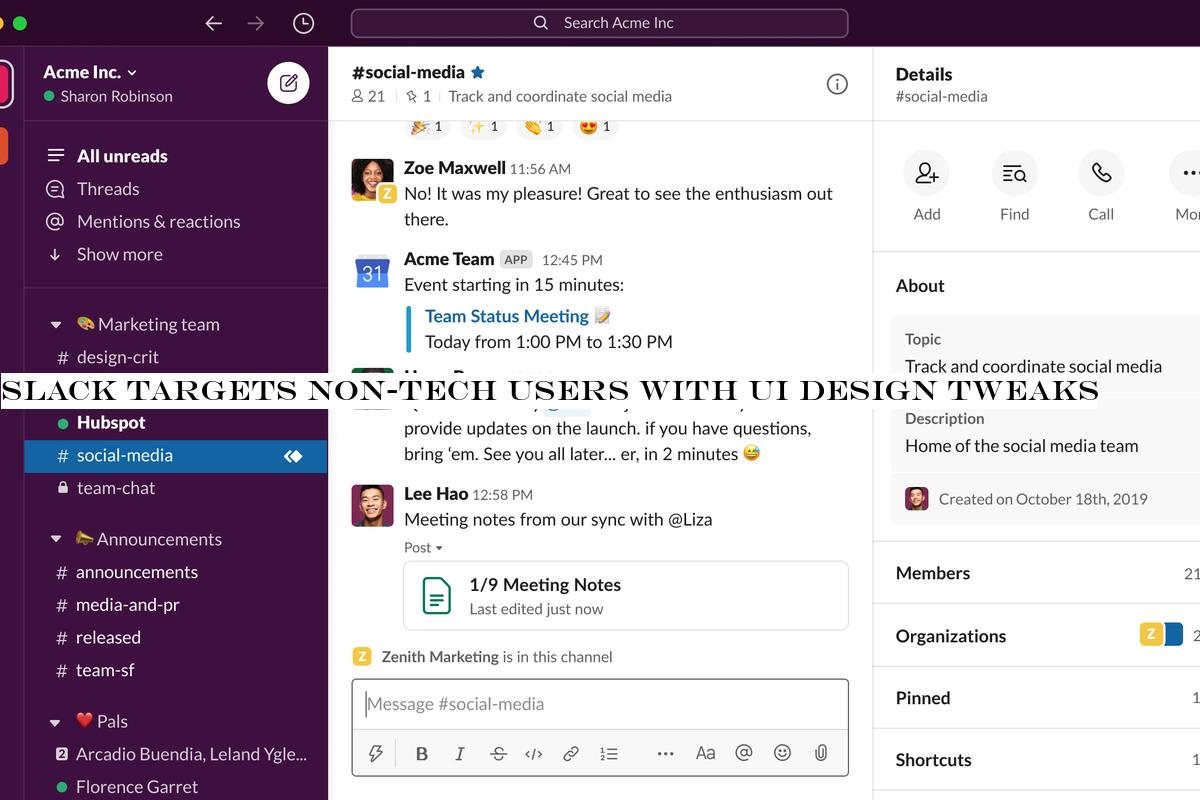 Slack targets non-tech users with UI design tweaks