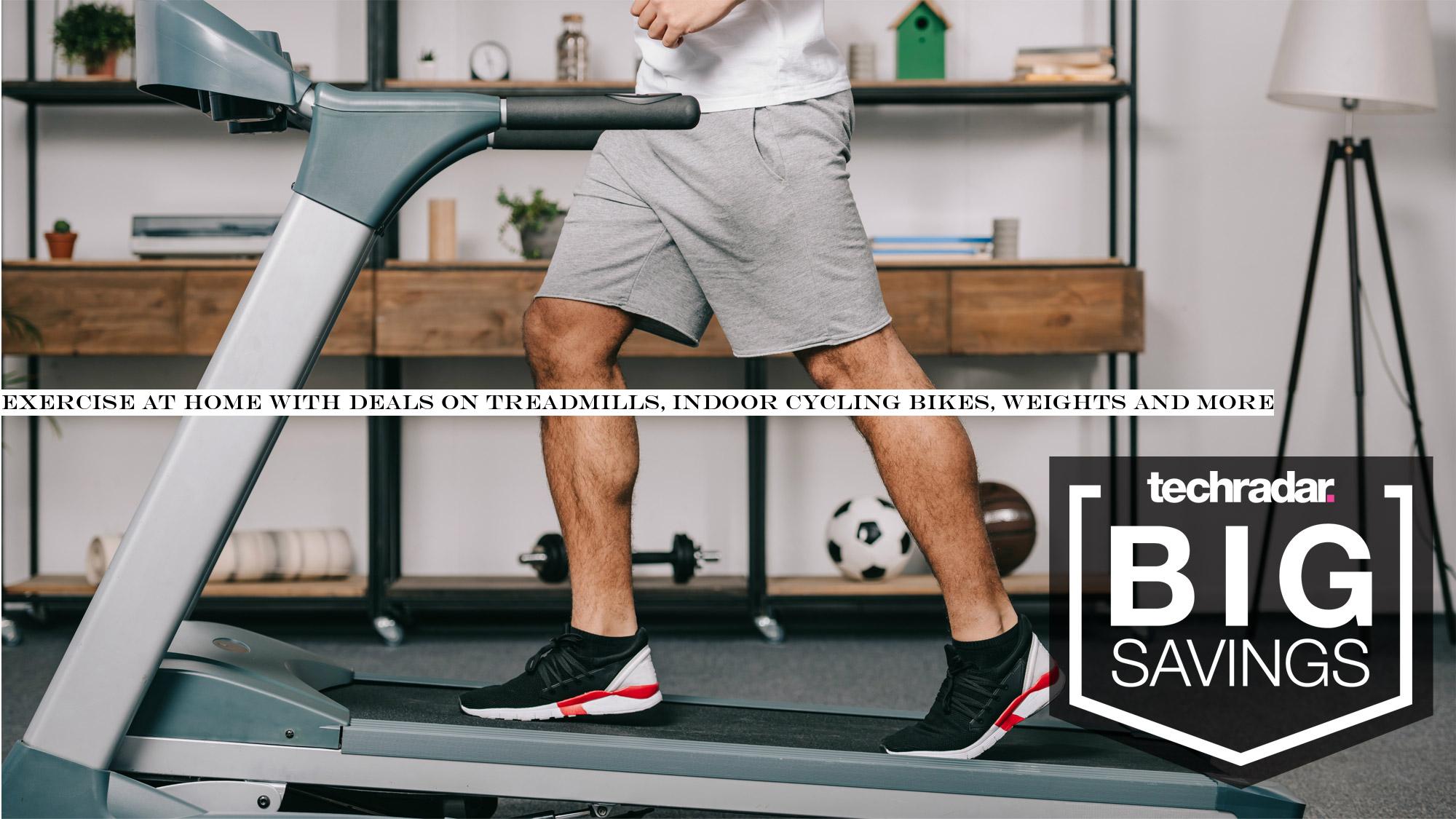 Exercise at home with deals on treadmills, indoor cycling bikes, weights and more