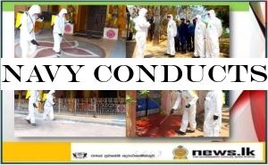 Navy conducts sterilization programme at religious places and residences in Jaffna