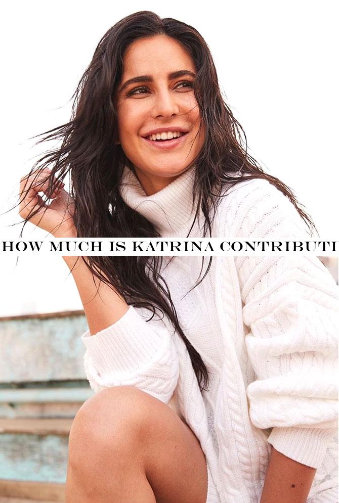 How much is Katrina contributing to fight COVID-19?