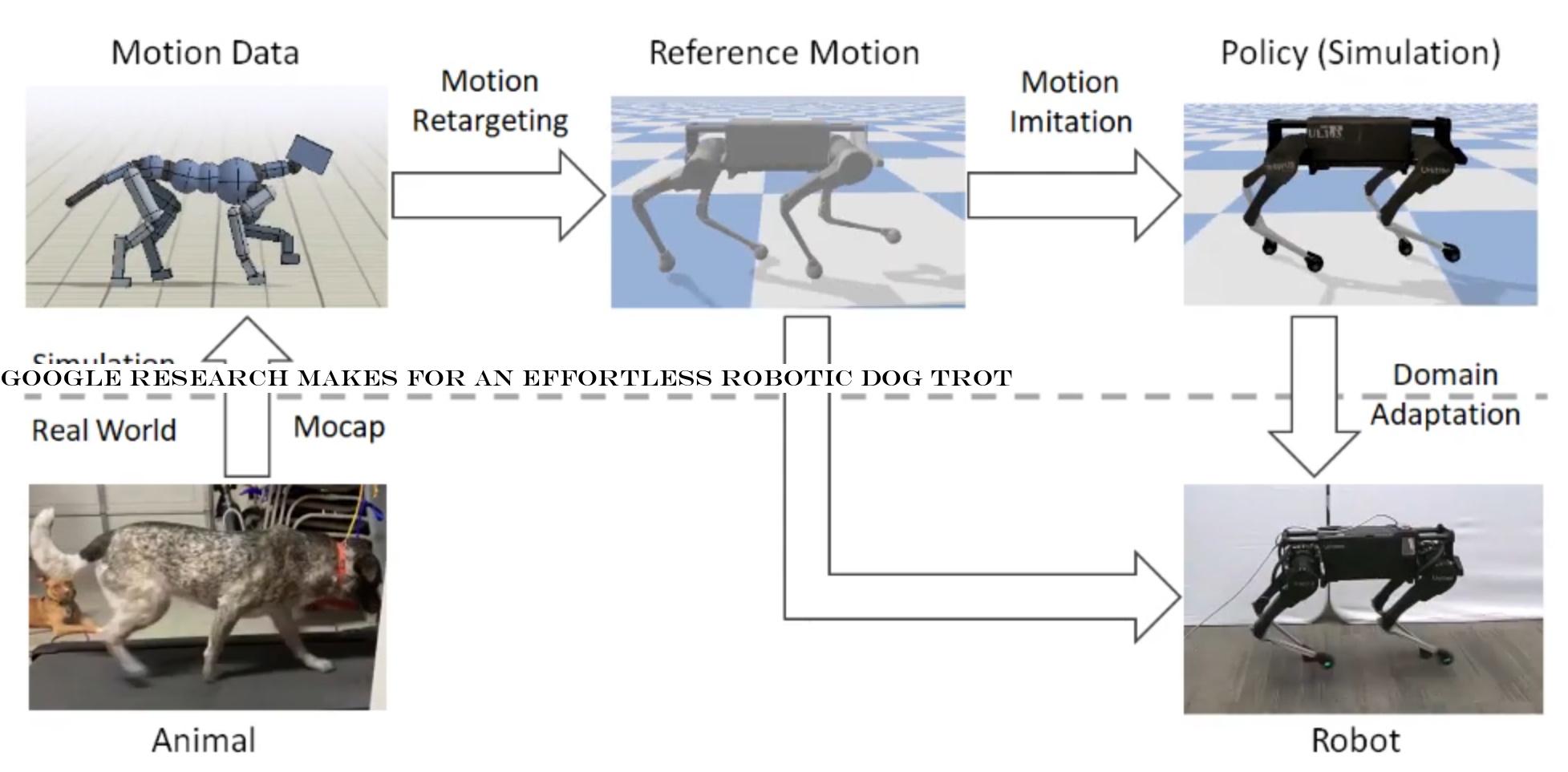 Google research makes for an effortless robotic dog trot