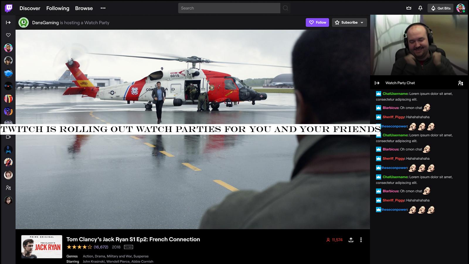 Twitch is rolling out Watch Parties for you and your friends