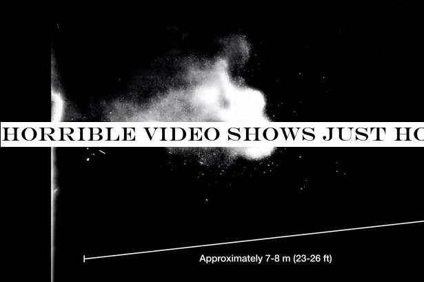 Horrifying video shows how a coronavirus-infected sneeze sprays up to 27ft away