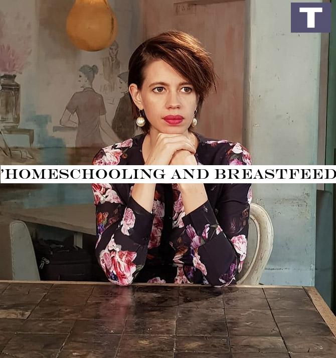 'Homeschooling and breastfeeding, I have my hands full'