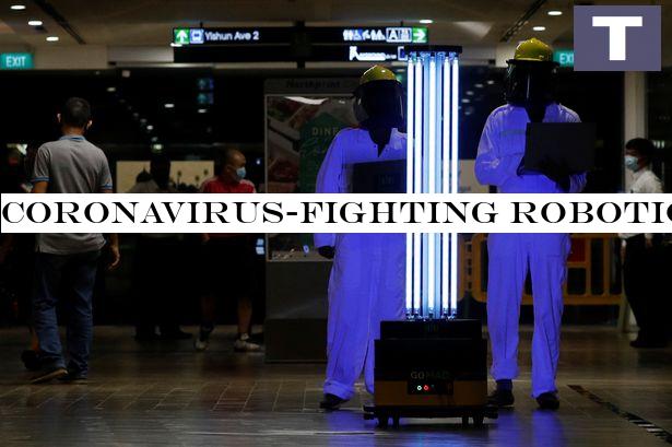 Coronavirus-fighting robots disinfect shopping mall by blasting surfaces with UV