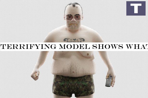 Terrifying model shows what avid Netflix watchers could look like in 20 years
