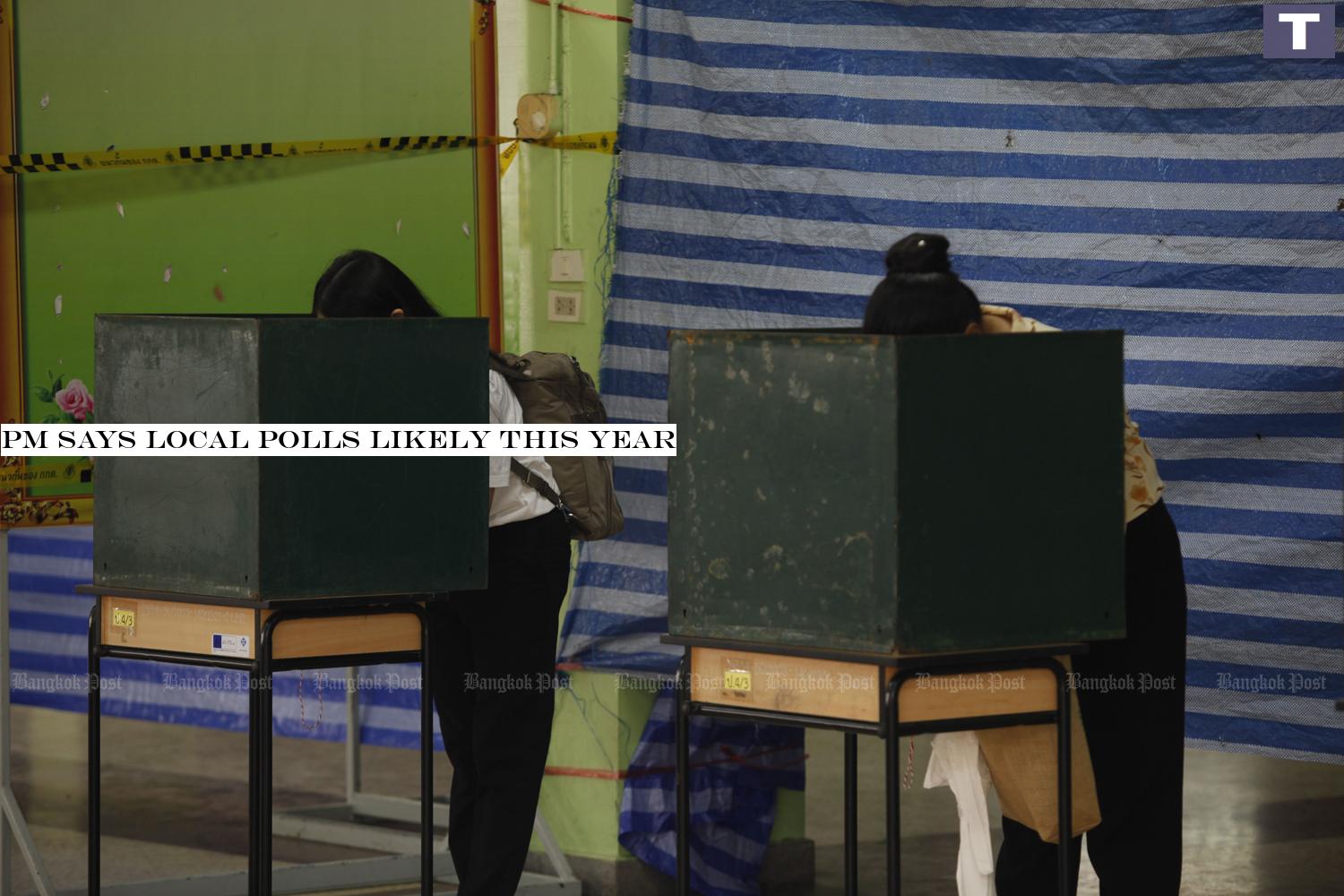 Local elections are likely to be held this year, according to the prime minister. (Bangkok Post photo) PM says local polls likely this year
