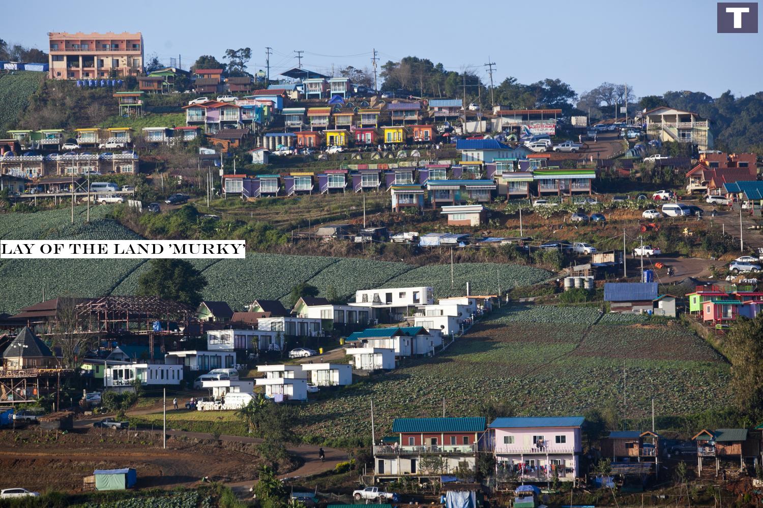 Hotels and guesthouses are developed on state land plots including Sor Por Kor in Phu Thap Boek of Phetchabun's Lom Kao district despite the fact the land was given to residents for farming. Lay of the land 'murky'
