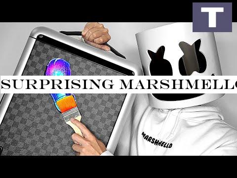 Surprising Marshmello With Custom Louis Vuitton Bags!! 💼🎒 ft. Tik Tok | ZHC