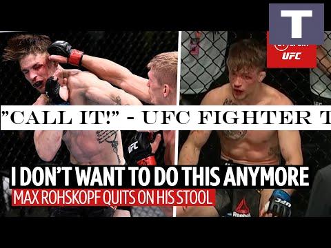-Call it!- - UFC fighter throws in the towel as trainer won't stop the fight!