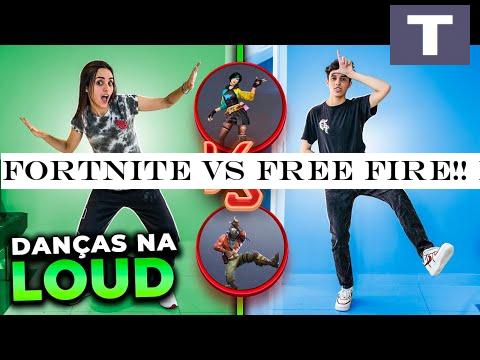 FORTNITE vs FREE FIRE!! BATALHA DE DANAS DA VIDA REAL NA LOUD!!