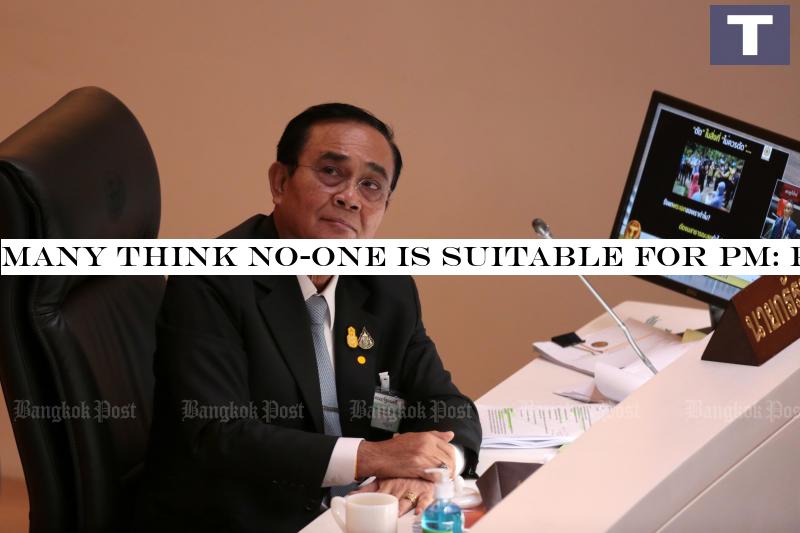 Prime Minister Prayut Chan-o-cha attends a budget bill debate in Parliament on June 4, 2020. (Photo by Chanat Katanyu) Many think no-one is suitable for PM: Poll