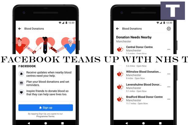 Facebook teams up with NHS to launch blood donation feature in the UK