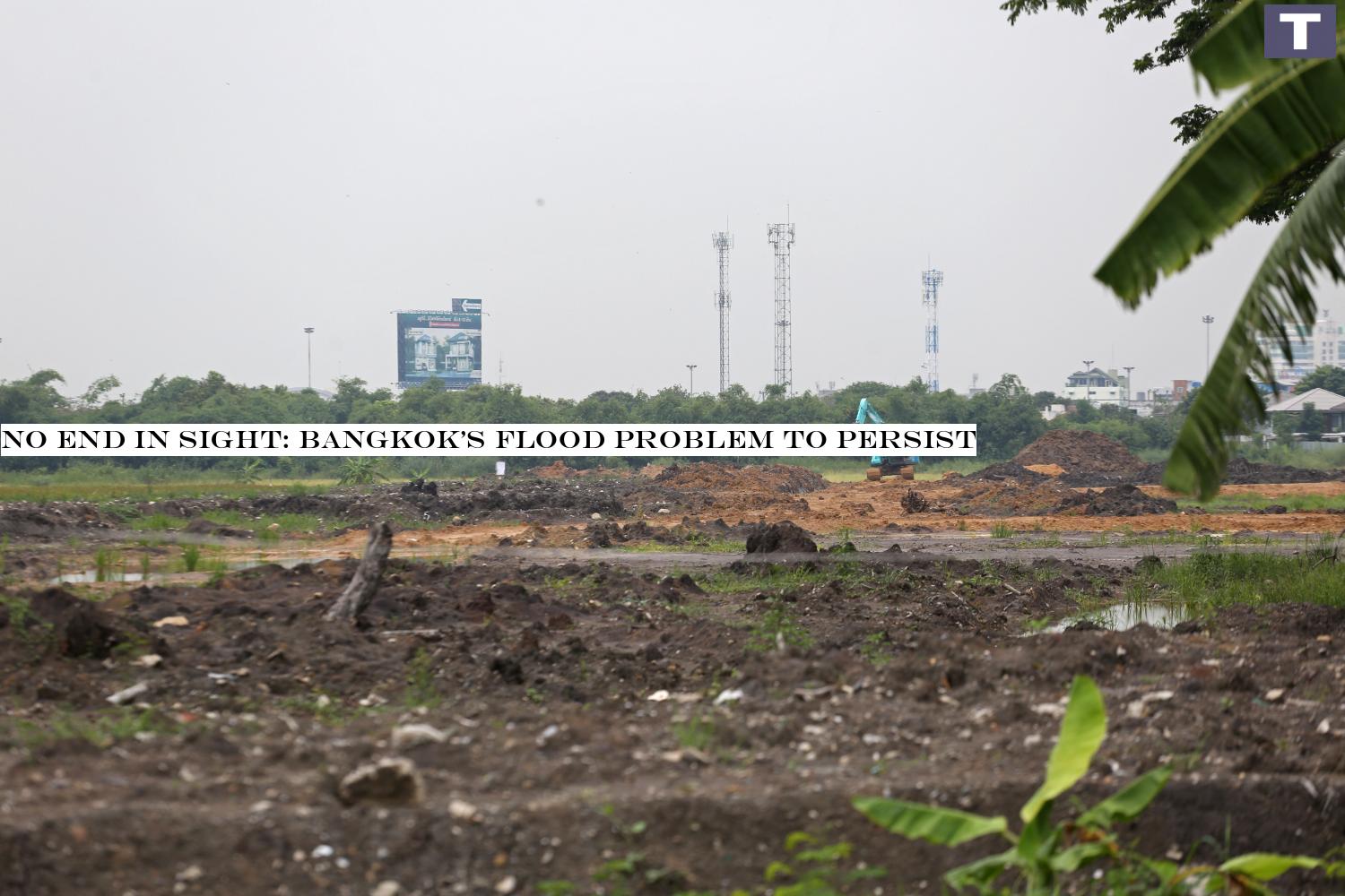 Land in Khubon of Kannayao district is being developed as monkey cheek water retention areas to ease flooding.â-#128;-#137;(Photo by Varuth Hirunyatheb) No end in sight: Bangkok's flood problem to persist