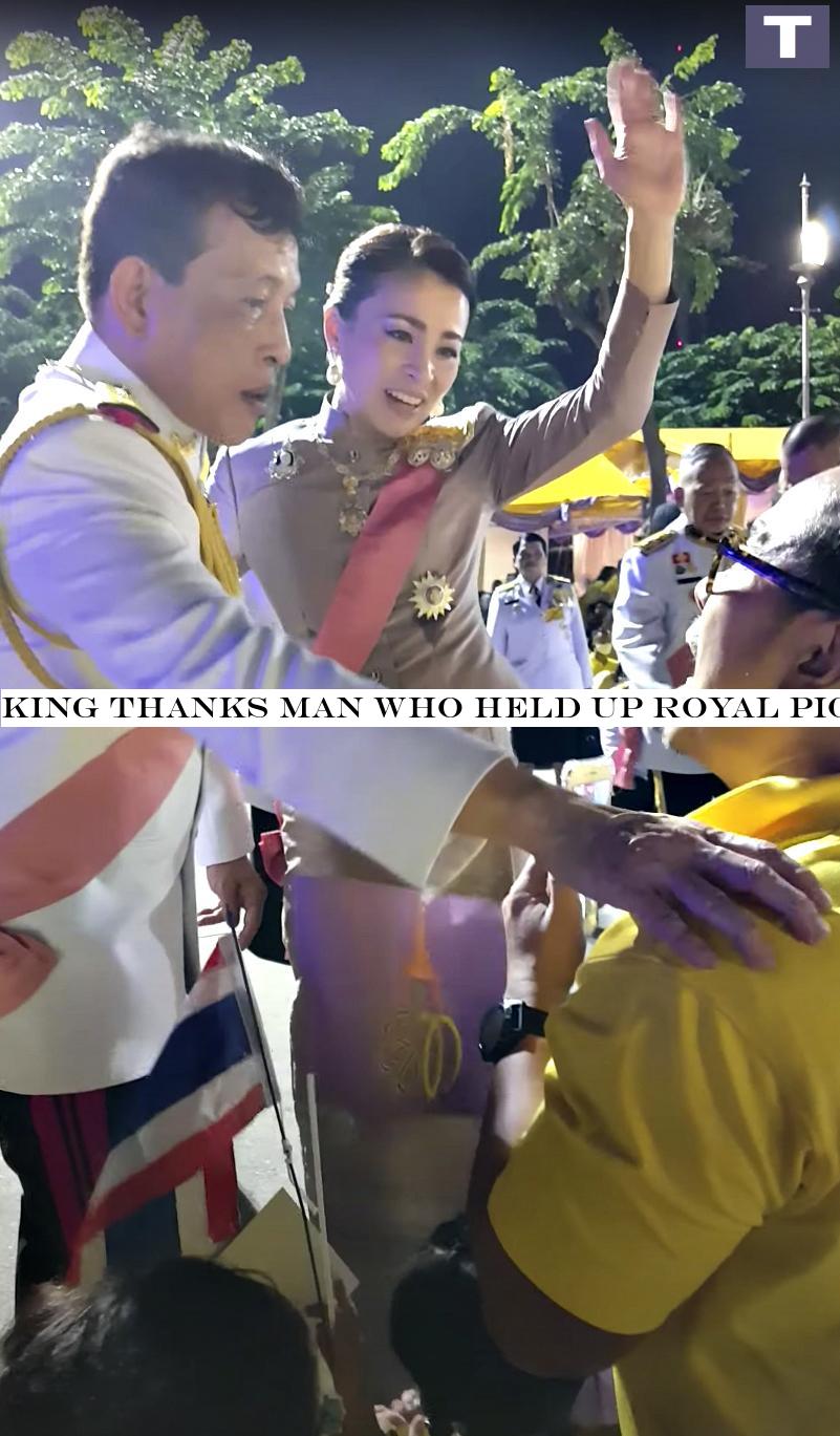 King thanks man who held up royal picture