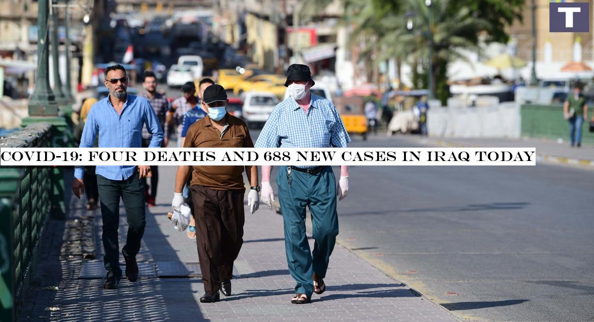 COVID-19: four deaths and 688 new cases in Iraq today