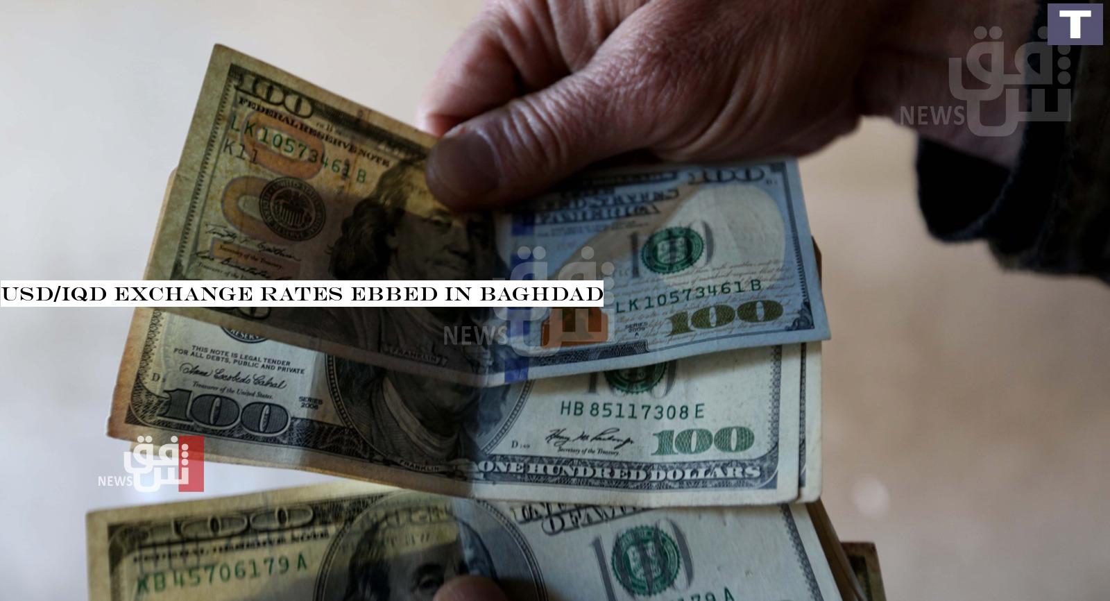 USD/IQD exchange rates ebbed in Baghdad