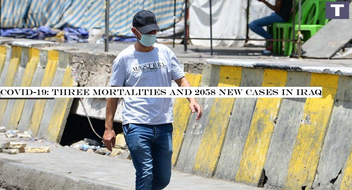 COVID-19: three mortalities and 2058 new cases in Iraq