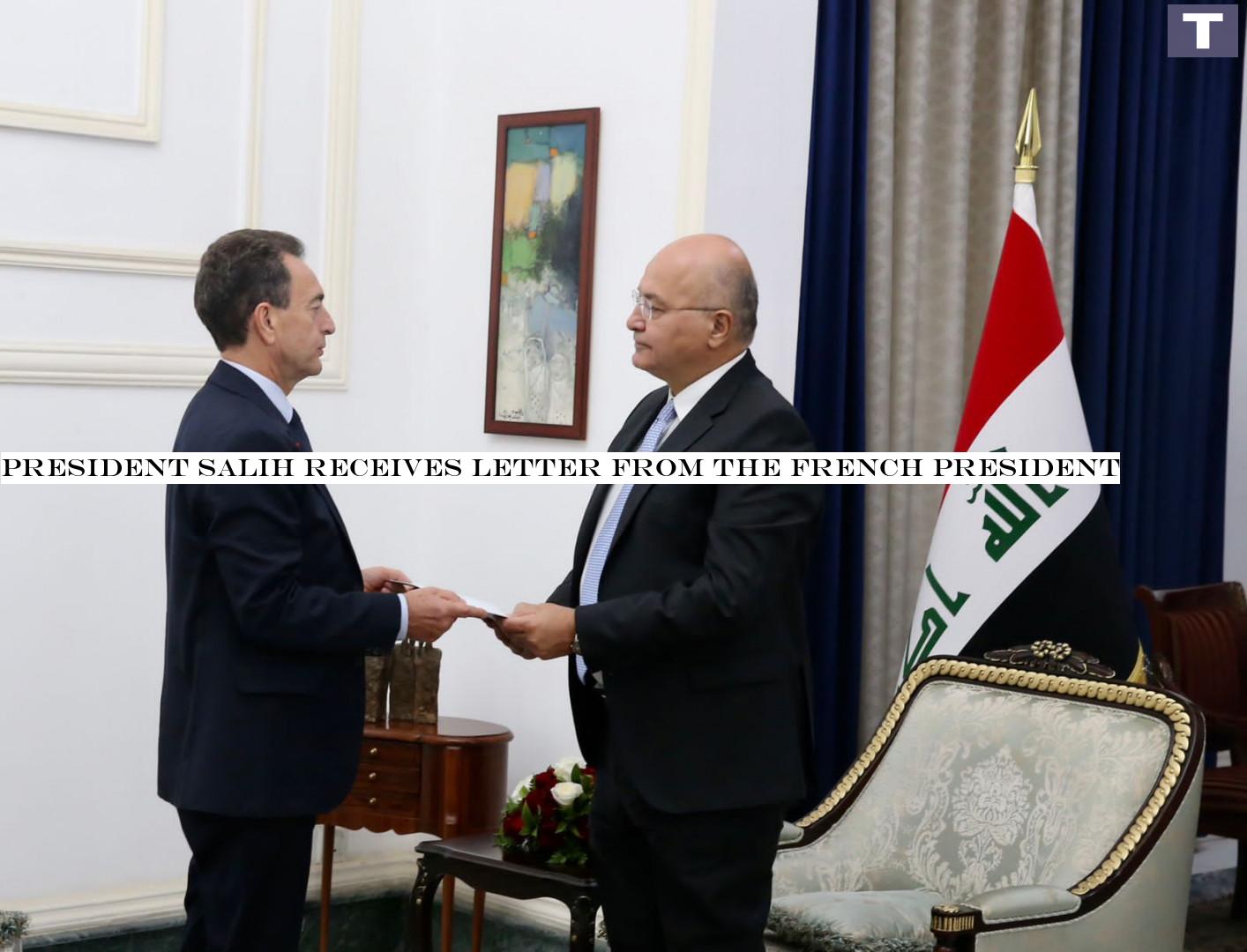 President Salih receives letter from the French President