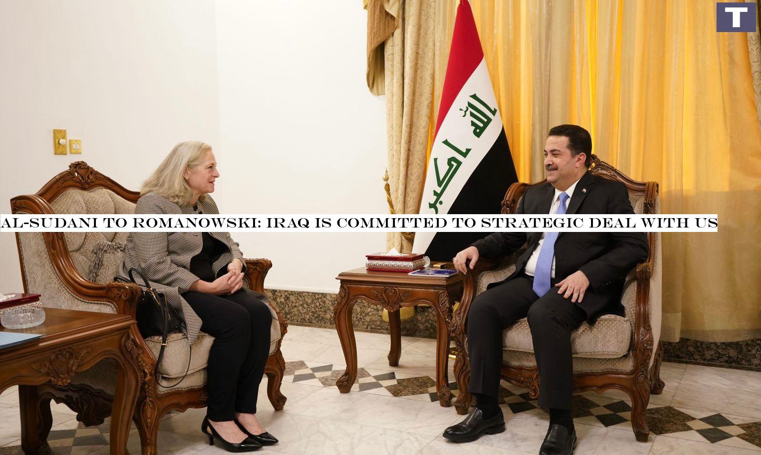 Al-Sudani to Romanowski: Iraq is committed to strategic deal with US