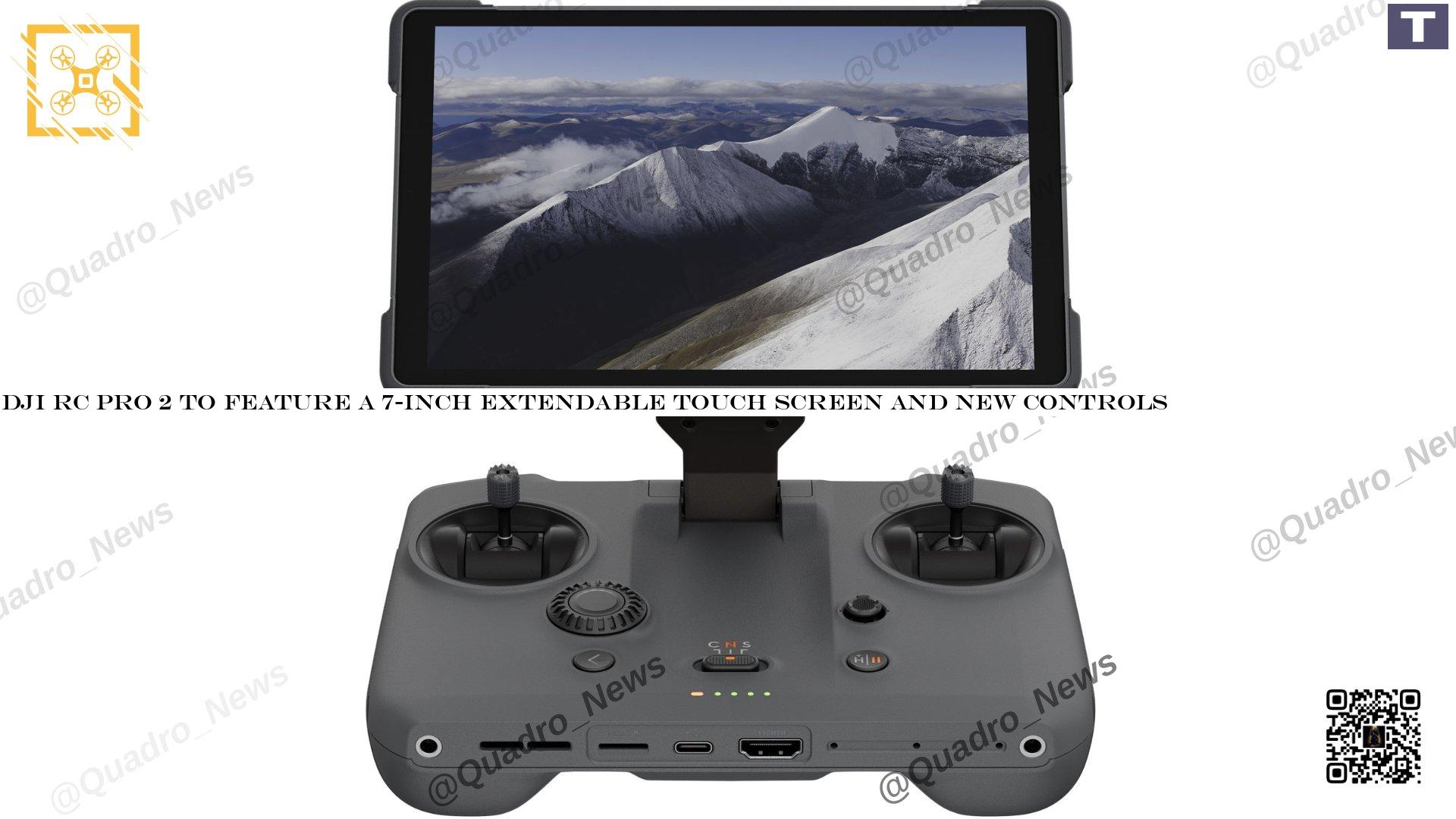 DJI RC Pro 2 to feature a 7-inch extendable touch screen and new controls